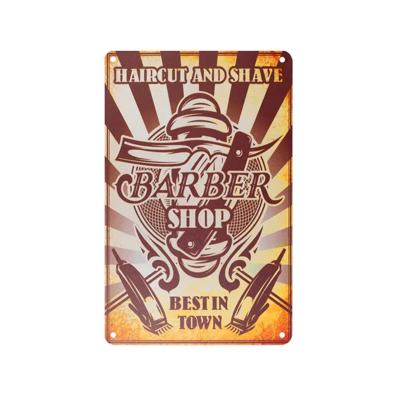 Decorative plaque barber b072 My Store