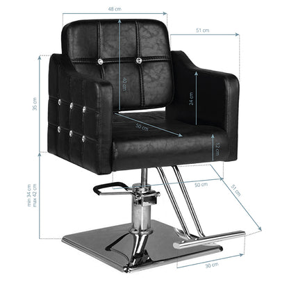 Haarsysteem kappersstoel sm362 zwart