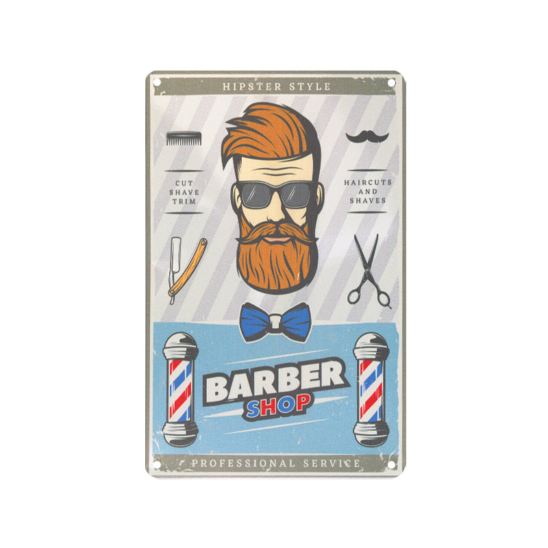 Decorative plaque barber b057